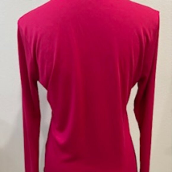 Sport-Tek Fuchsia 1/4 Zip Long Sleeve Pullover Top, Size Small - Picture 3 of 4